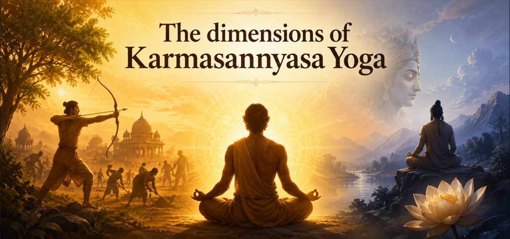 The dimensions of Karmasannyasa Yoga